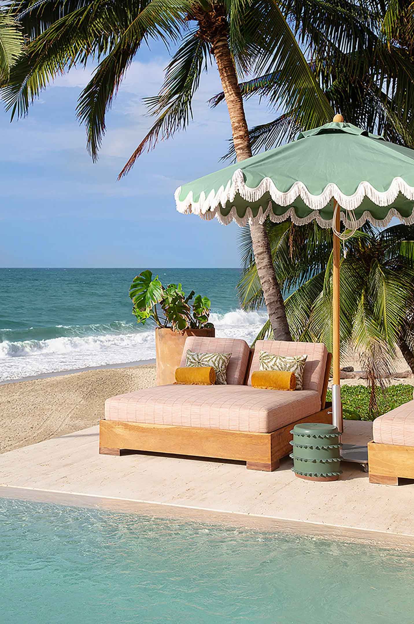 Image of umbrellas and outdoor furniture